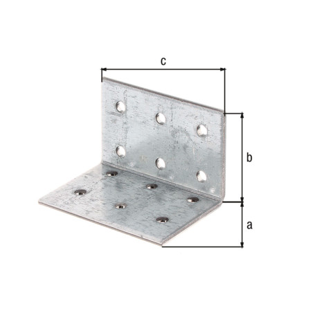 Équerre d'assemblage 40 x 40 x 60 x 2.5mm galvanisé - Alberts