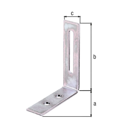 Équerre réglable 65 x 80 x 20mm galvanisé - Alberts