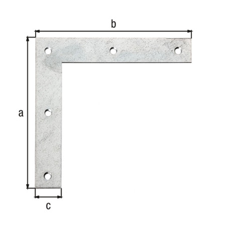 Équerre d'angle 160 x 160 x 30mm galvanisé - Alberts