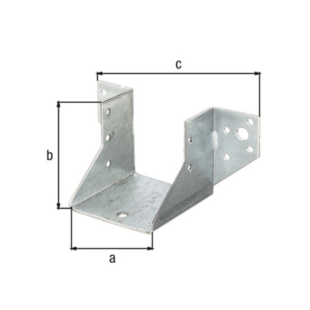 Support U ailes extérieures 64 x 65mm galvanisé - Alberts