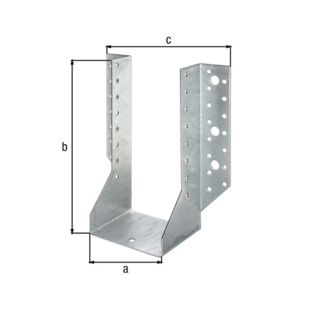 Support U ailes extérieures 100 x 200mm galvanisé - Alberts