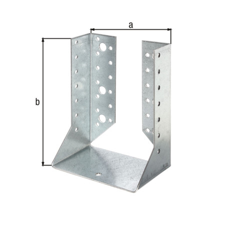 Support U ailes intérieures 120 x 160mm galvanisé - Alberts