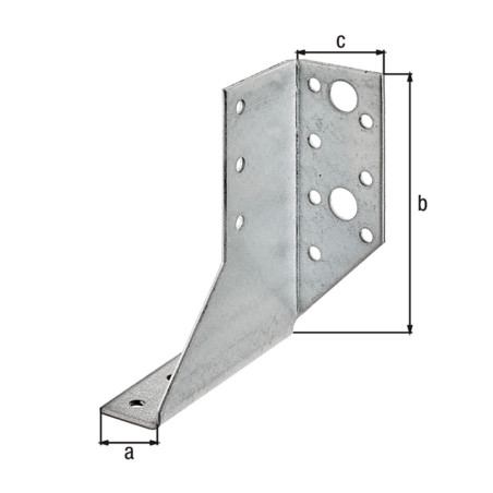 Support U ailes extérieures droites 30 x 100mm galvanisé - Alberts