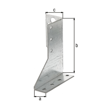 Support U ailes extérieures gauches 30 x 100mm galvanisé - Alberts