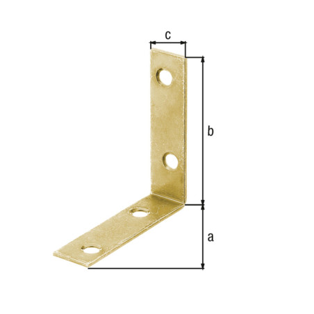 Boite 8 équerres de chaise 60 x 60 x 16mm galvanisé bichromaté - Alberts