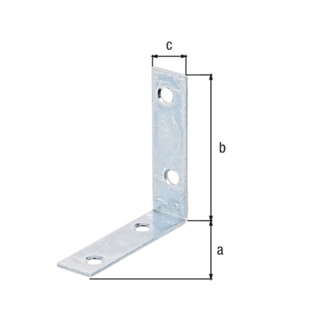 Équerre de chaise 60 x 60 x 16mm galvanisé - Alberts
