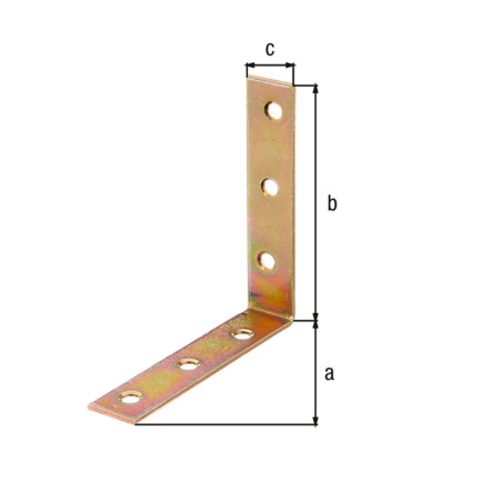 Équerre de chaise 90 x 90 x 19mm galvanisé bichromaté - Alberts