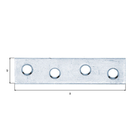 Platine d'assemblage 60 x 14mm galvanisé - Alberts