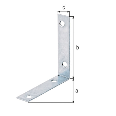 Équerre de chaise 75 x 75 x 16mm galvanisé - Alberts