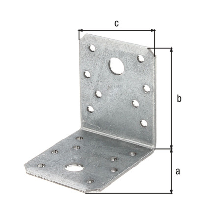 Équerre d'assemblage 70 x 70 x 55 x 2,5mm galvanisé - Alberts