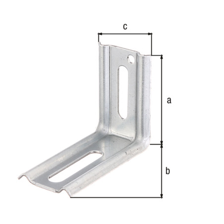 Équerre 2 pans angle à 90° 50 x 70 x 30mm galvanisé - Alberts