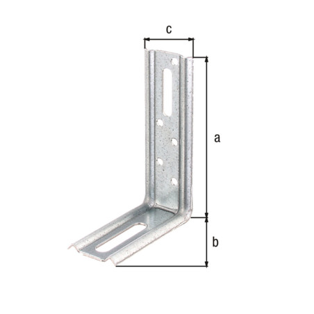 Équerre 2 pans angle à 90° 100 x 70 x 30mm galvanisé - Alberts