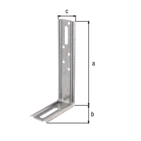 Équerre 2 pans angle à 90° 140 x 70 x 30mm galvanisé - Alberts