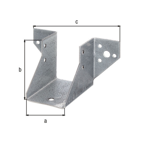 Support U ailes extérieures 50 x 68mm galvanisé - Alberts