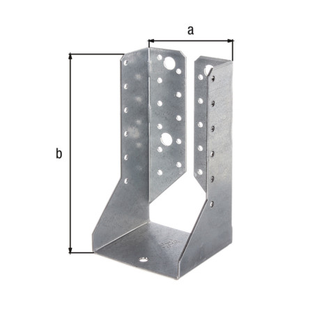 Support U ailes intérieures 76 x 152mm galvanisé - Alberts