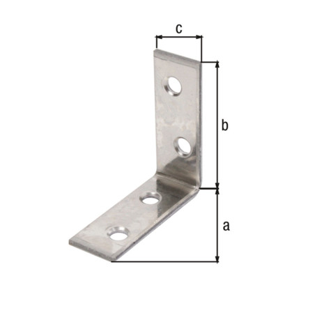 Equerre de chaise 60 x 60 x 16mm inox - Alberts