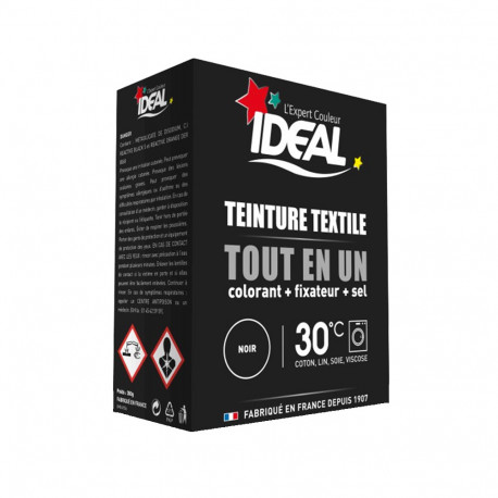 Teinture pour textile noir Tout en Un, Ideal (paquet de 350 g)