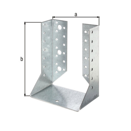 Boite 10 supports U ailes intérieures 120 x 160mm galvanisé - Alberts