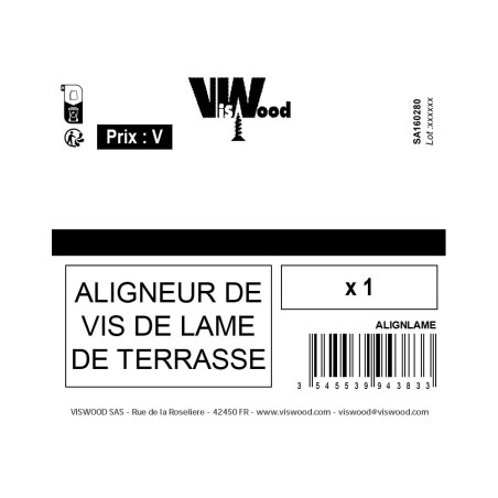 Aligneur de vis - Viswood