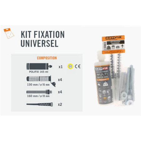 Kit de scellement chimique universel charge lourde en sachet - Batifix