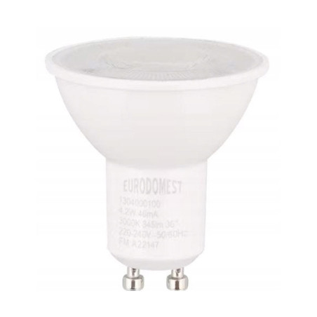 Lot 12 ampoules LED GU10 Spot 4,2W - Blanc chaud