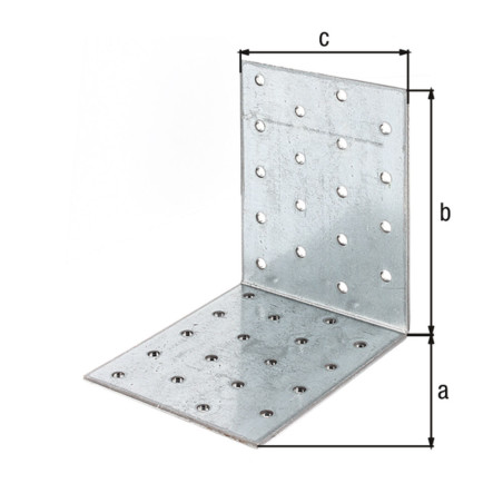 Équerre d\'assemblage 100 x 100 x 80mm galvanisé - Alberts