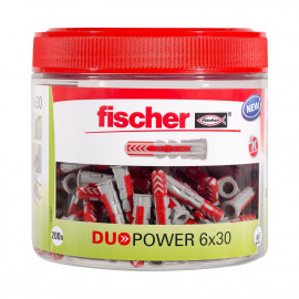Chevilles DuoPower 8x40 - bi-matière multi matériaux - Fischer 555008