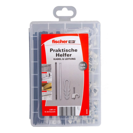 Coffret fixations câbles 155pcs - Fischer