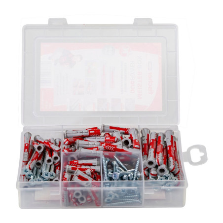 Coffret chevilles courtes / longues avec vis DuoPower 150pcs - Fischer