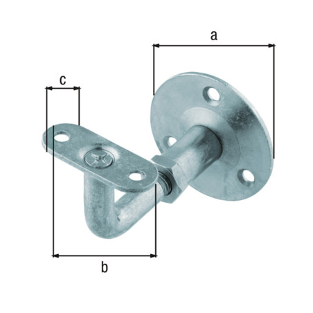 Boite 10 supports de rampe escalier réglable 80 - 95mm - Alberts