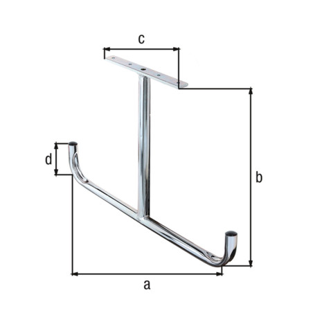 Boite 5 crochets de suspension pour plafond en acier 18 x 43 x 29,5cm Ø18mm - Alberts