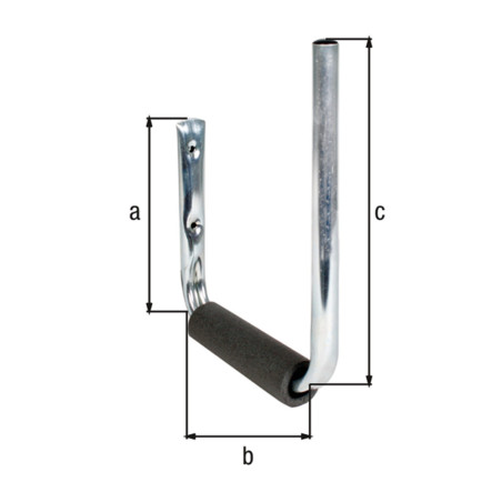 Boite 5 supports muraux planche en acier 18 x 20 x 27cm Ø18mm - Alberts