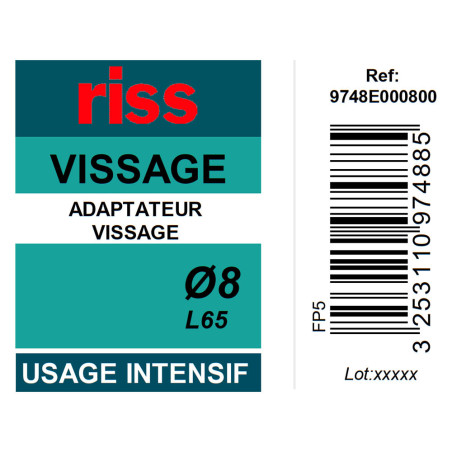 Noix de serrage magnétique Ø8 x 65mm - Riss