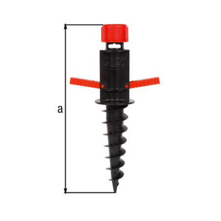 Support pour poteau à visser PVC Ø17 à 33 mm - Alberts