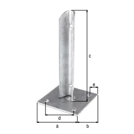 Support de poteau conique pour clôture Ø38mm x 15 x 70mm - Alberts