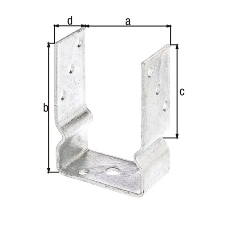 Support de poteau en U 101 x 150mm - Alberts