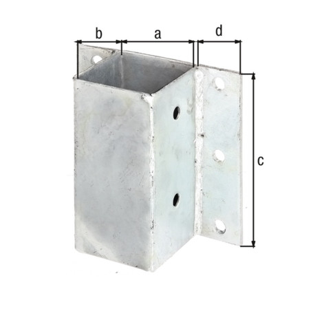 Support pour poteau murs et bordures en L et U 71 x 71mm - Alberts