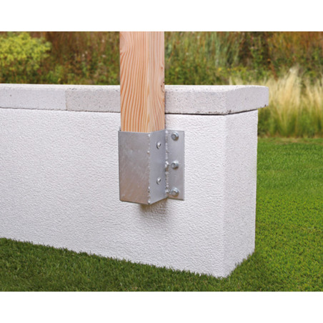 Support pour poteau murs et bordures en L et U 71 x 71mm - Alberts