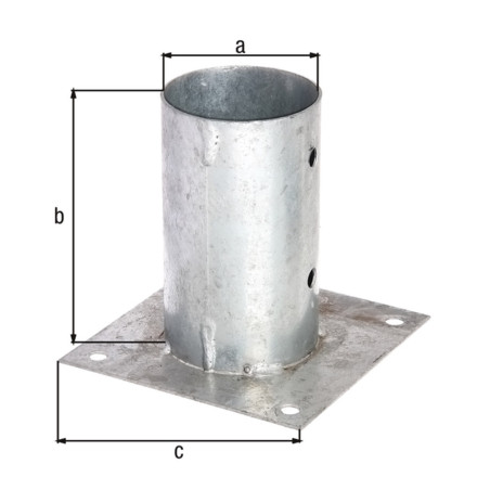 Support de poteau en bois rond Ø81mm - Alberts