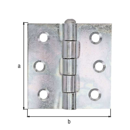 Charnière avec rivet 63 x 63 x 2mm - Alberts