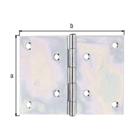 Charnière large avec goupille 100 x 152 x 2mm - Alberts