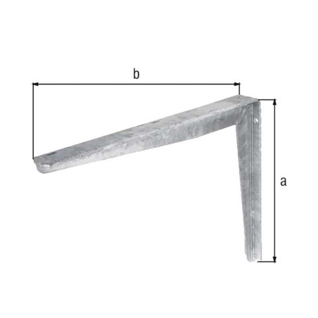 Equerre console T 175 x 200mm aluminium - Alberts