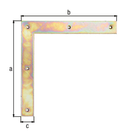 Equerre de fenêtre renforcée 300 x 300 x 40mm - Alberts