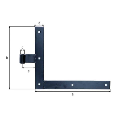 Penture équerre droite 250 x 300mm - Alberts