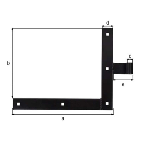 Penture équerre droite gauche 250 x 300mm - Alberts