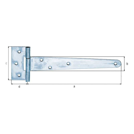 Penture anglaise 248 x 44 x 100 zinguée - Alberts