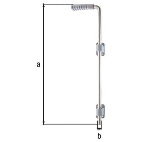 Verrou baïonnette sol Ø16 x 500mm inox - Alberts