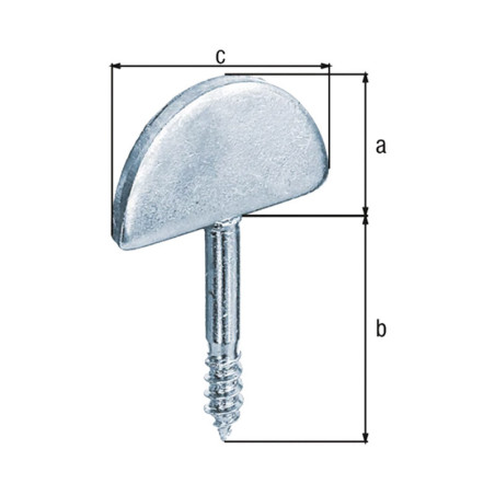 Butée de volet droit à visser 21mm - Alberts