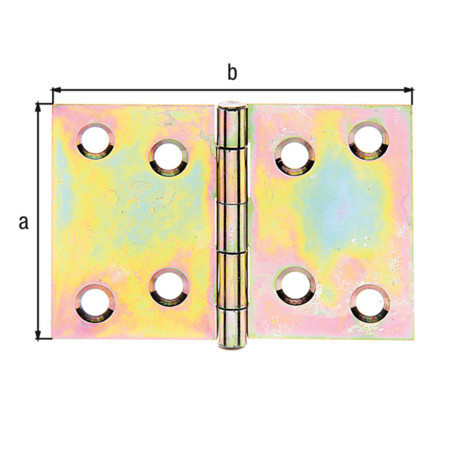 Charnière large galvanisé 50 x 74mm - Alberts
