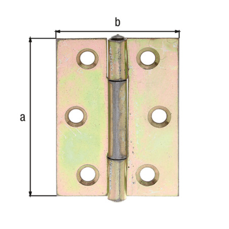Charnière demi-large galvanisé 51 x 37mm - Alberts